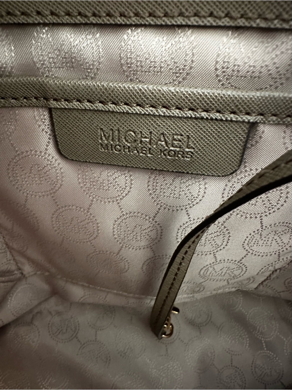 Michael Kors Jet Set Travel Large Taupe Saffiano Leather Tote Bag Gold Hardware - Picture 15 of 15